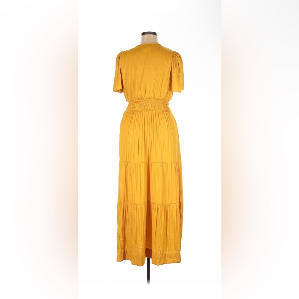 Anthropologie Somerset Satin Edition in Mango Midi Maxi Dress XL - Picture 3 of 5